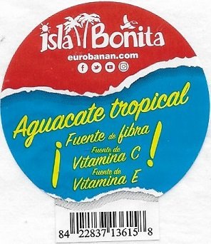 Isla bonita eurobanan.com aguacate tropical fuente de fibra 8422837136158