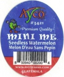 Ayco #3421 premium quality mini me seedless watermelon melon d eau sans pepins 850940002004 guatemala