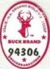 Buck brand usa/e-u.a. organic 94306 www.buckbrandcitrus