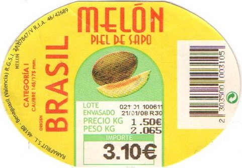 melon piel de sapo origen brasil 2303500003105
