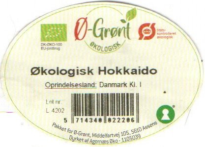 o-gront okologisk okologisk hokkaido oprindelesland: danmark 5714340022206