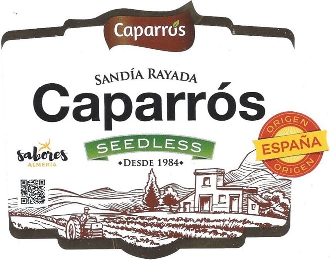 Caparros sandia rayada seedless desde 1984 sabores almeria origen espana