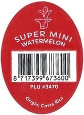 Super mini watermelon 8717399673600 plu #3470 origin: costa rica