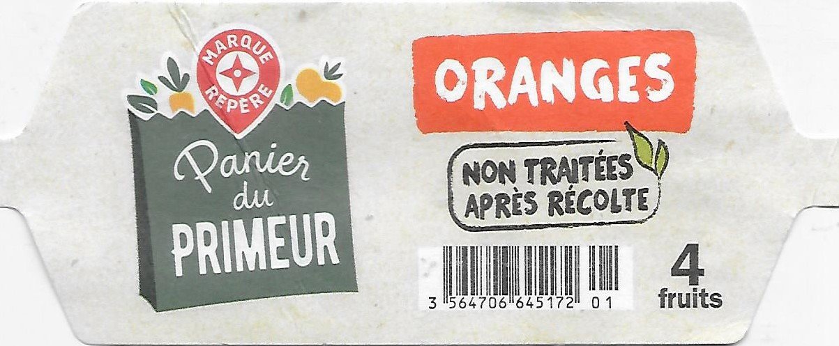 Marque repere panier du primeur oranges 356470664517201 4 fuits origine espagne