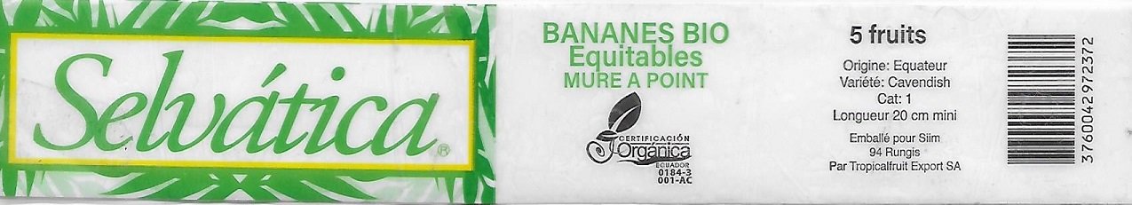 Selvatica bananes bio equitables 5 fuits origine equateur 3760042972372