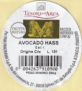 tesori dell arca frutta matura m avocado hass origine cile 8004263910900