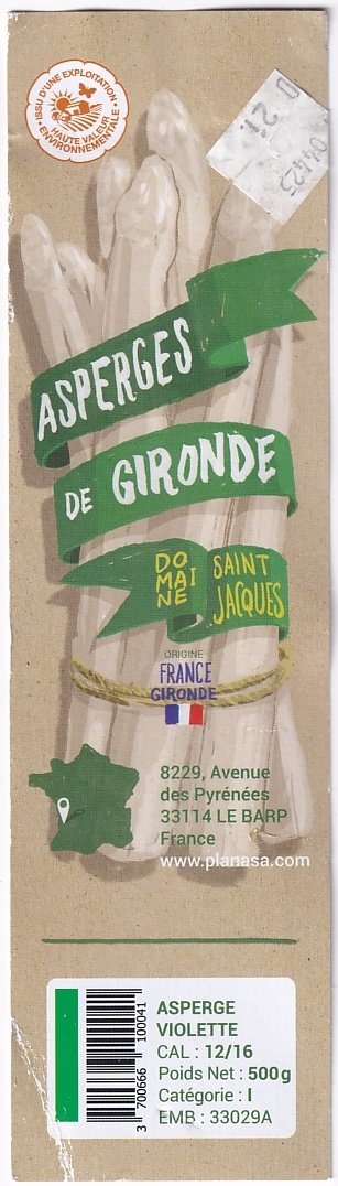 Asperges de gironde domaine st jacques origine france gironde 3700666100041