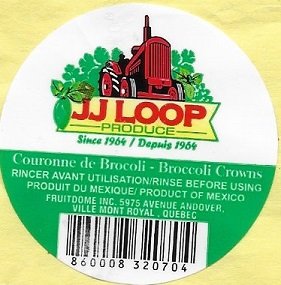 Jj loop produce couronne de brocoli produit de mexique 860008320704
