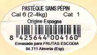 pasteque sans pepin cal 6 origine espagne 8425644004160