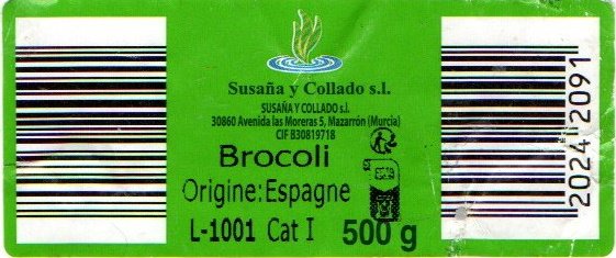 susana y collado s.l. brocoli origine espagne 20242091 cat1 500g