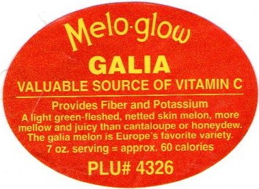 melo-glow galia valuable source of vitamine c plu #4326