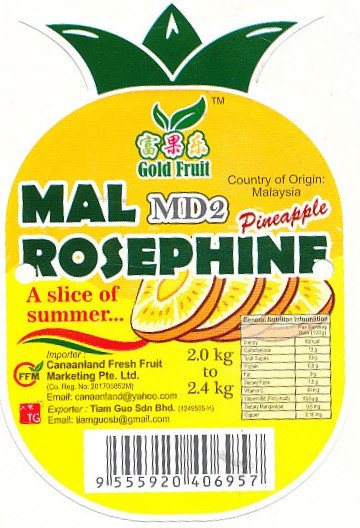 Mal Rosephine gold fruit md2 pineapple 9555920406957