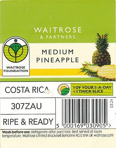 waitrose & partners medium pineapple 5000169030905>