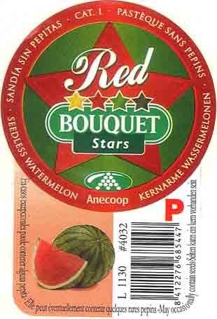 Bouquet stars red anecoop pasteque sans pepins l1130 p #4032 8412276685447