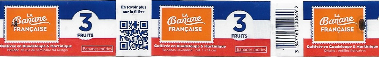 La banane française 3 fruits 3347761000649 en savoir plus sur la filliere ruban bananes muries