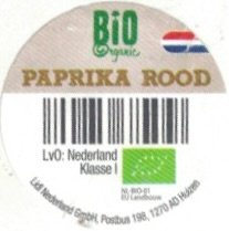 Lidl Nederland Gmbh bio organic paprika rood lvo: nederland klasse 1
