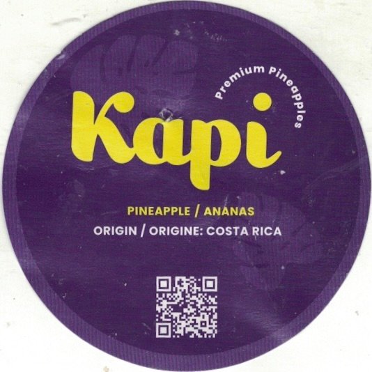Kapi premium pineapple origin origine: costa rica www.kapigrowers.com plu #4430 7443008870368