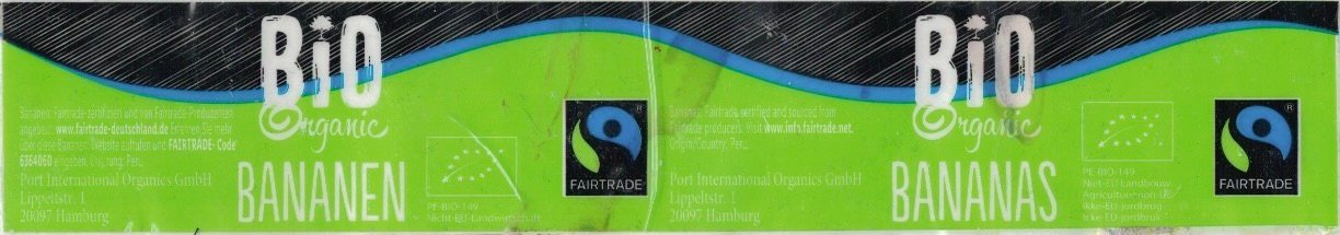 Fairtrade bio organic bananen