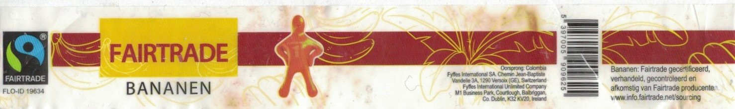 Fairtrade bananen flo-id 19634 oorsprong colombia 5397005909625