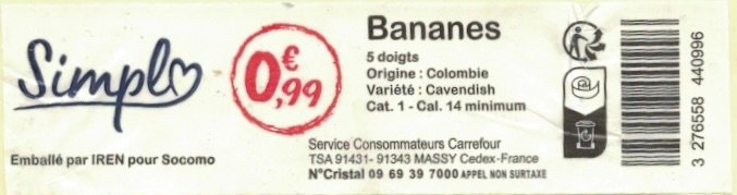Simply bananes origine: colombie variete: cavendish 3276558440996 service consommateurs carrefour
