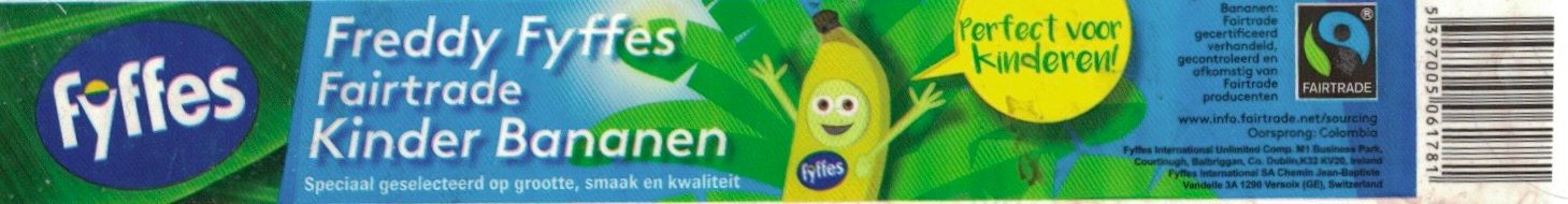 Fyffes freddy fyffes fairtrade kinder bananen perfect voor kinderen fairtrade