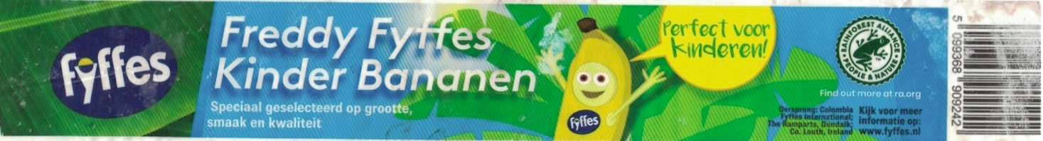 Fyffes freddy fyffes fairtrade kinder bananen perfect voor kinderen fairtrade 5099368909242