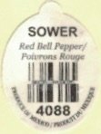 Sower red bell pepper poivron rouge 4088 produce of mexico produit du mexique