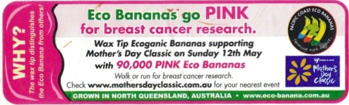 magic coast eco bananas pink for breast cancer research grown in north queensland australia