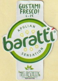baratti gustami fresco 6 - 8 °C apulian sensation miss freschezza puglia made in italy
