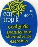 Eco tropik 4011 contenido: energia para 45 minutos de ejercicio