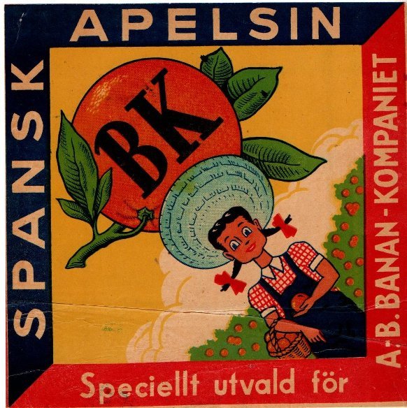 BK spansk apelsin speciellt utvald forfor a.b. banan kompaniet