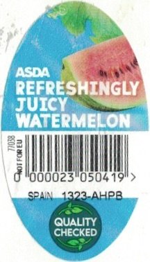 Asda refreshingly juicy watermelon not for eu 0000023050419 spain quality checked