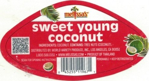 Melissa s sweet young coconut product of thailand 045255119671