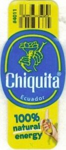 Chiquita #4011 ecuador 100% natural energy