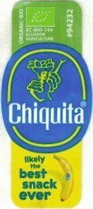 Chiquita organic bio #94232 ec-bio-144 ecuador agriculture ecuador likely the best snack ever