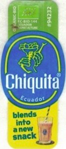 Chiquita organic bio #94232 ec-bio-144 ecuador agriculture ecuador blends into a new snack
