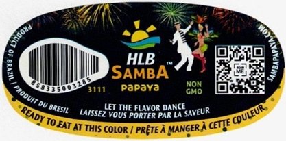 Hlb samba papaya non gmo let the flavor dance sambapapaya.com product of brazil 858335003285 3111