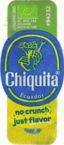 Chiquita organic bio #94232 ec-bio-144 ecuador agriculture ecuador no crunch just flavor