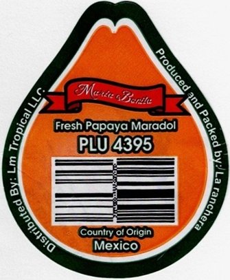 Maria banita fresh papaya maradol plu 4395 country of origin mexico