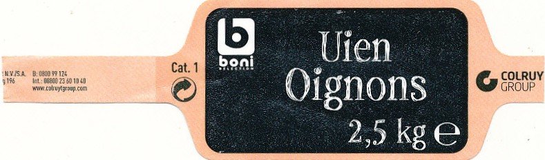 B boni uien oignons 2,5 kg colruyt group