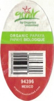 Grow by organics unlimited organic papaya papaye biologique (01) 00854354003046 94396 mexico organicsunlimited.com