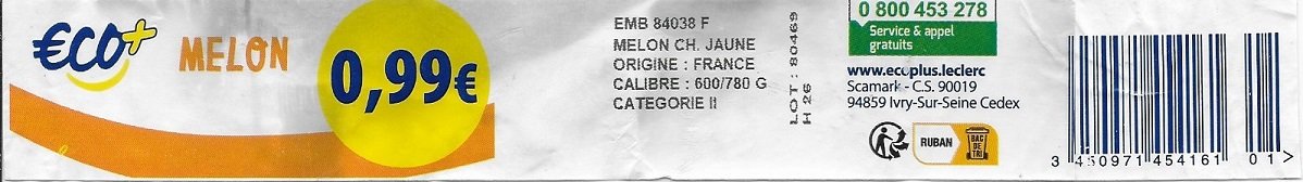 Eco+ melon 0,99€ origine france www.ecoplus.leclerc 345097145416101