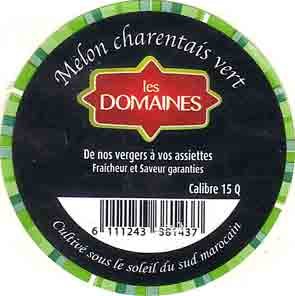 les domaines melon charentais vert calibre 15 q 6111243381437 cultivé sous le soleil du sud marocain