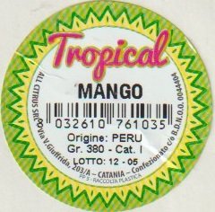 tropical mango 8032610761035 origine peru all citrus srl