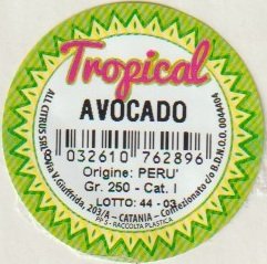 tropical avocado 8032610762896 origine peru all citrus srl