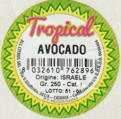 tropical avocado 8032610762896 origine israele all citrus srl