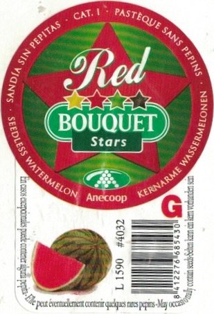 Bouquet stars red anecoop pasteque sans pepins l1590 #4032 g 8412276685430