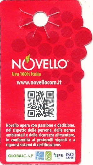 Novello raisin 100% italia www.novellocom.it QR 1