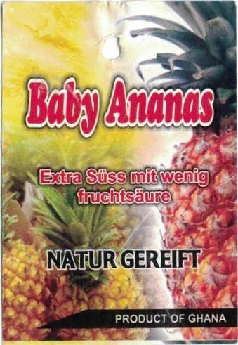 Baby ananas extra suss mit wenig fruchtsaure natur gereift produce of ghana 4003721051326