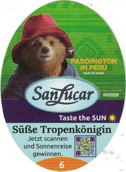 San lucar paddington in peru taste the sun susse tropenkonigin jetzt scannen und sonnenreise gewinnen 6 8430631054707
